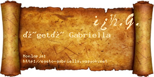Égető Gabriella névjegykártya